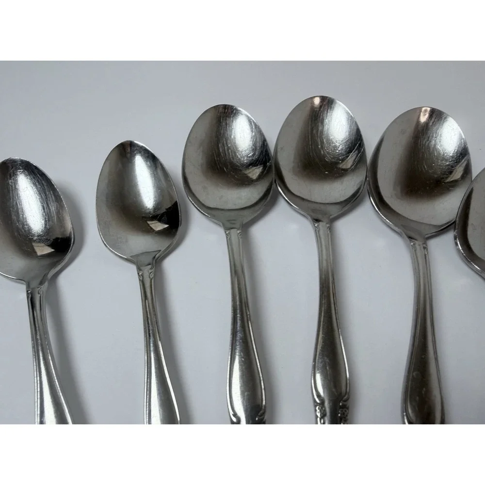 Oneida BERKELEY SQUARE‎ Stainless Lot Of 7 4 Teaspoons 3 Soup Spoons